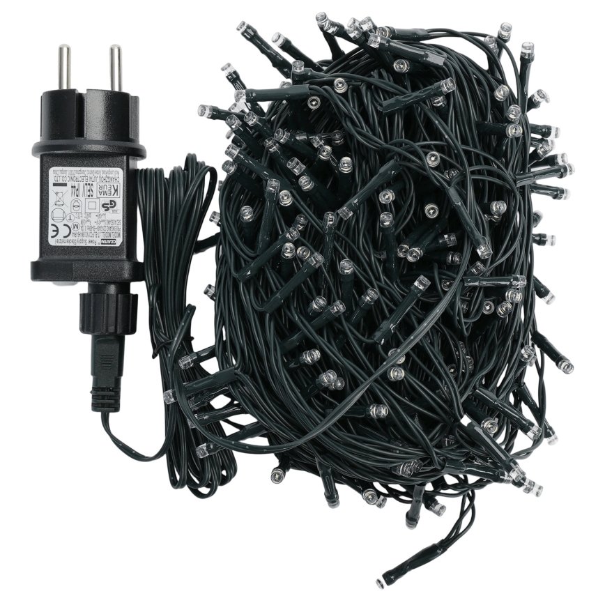 Aigostar - Външен LED гирлянд 200xLED/8 режима 20m IP44 студено бяло