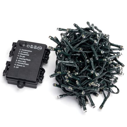 Aigostar - LED външна гирлянда 200xLED/8 функции 3xAA 10,3m IP44 многоцветна