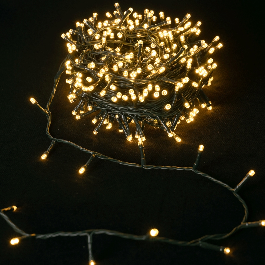 Aigostar - LED външна гирлянда 500xLED/8 функции 4xAA 25,3 m IP44 топла бяла