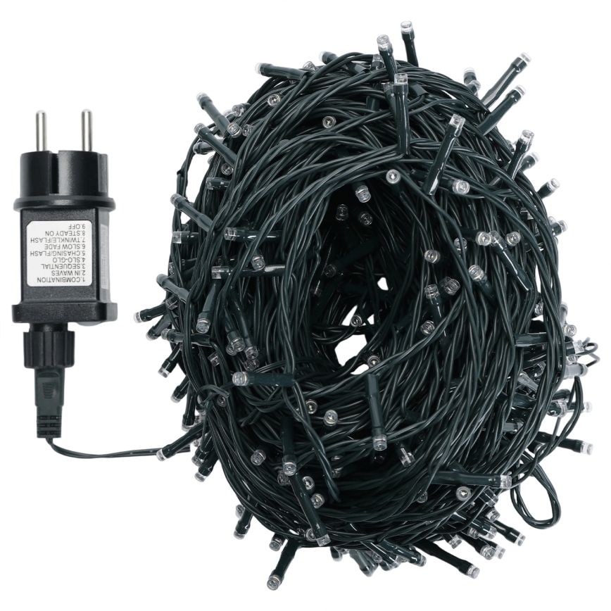 Aigostar - LED външна гирлянда 500xLED/8 функции 53m IP44 студено бяла