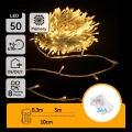 Aigostar - LED Външна гирлянда 50xLED/8 функции 3xAA 5,3m IP44 топла бяла светлина