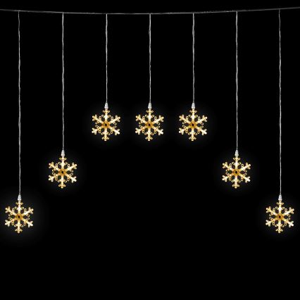 Aigostar - LED външна гирлянда 84 LED/8 функции 1,2 x 1 м IP44, топла бяла, снежинки