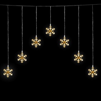 Aigostar - LED Външен гирлянд 84xLED/8 функции 1,2x1m IP44 топло бяло снежинки