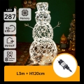 Aigostar - LED външна коледна декорация 3,6W/31/230V 2700K 120 cm IP44 снежен човек