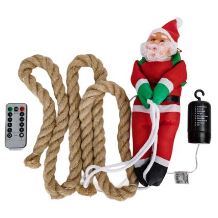 Aigostar - LED външна коледна декорация LED/4xAA IP44 Дядо Коледа с парашут