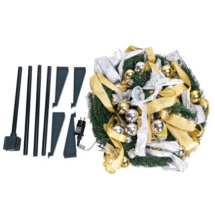 Aigostar - LED външна коледна елха 150xLED 1,8m IP44 бяла/златиста топла бяла