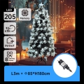 Aigostar - LED външна коледна елха 205xLED/8 режима 1,8 m IP44 студено бяла