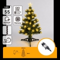 Aigostar - LED външна коледна елха 55xLED/8 функции 0,6 m IP44 топло бяло