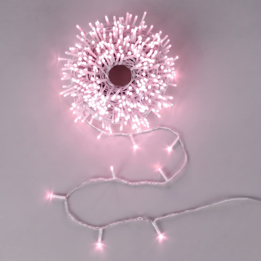 Aigostar - LED Външна коледна гирлянда 100xLED/8 функции 13m IP44 розова
