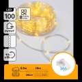 Aigostar - LED Външна коледна гирлянда 100xLED/8 функции 3xAA 10,3m IP44 топла бяла