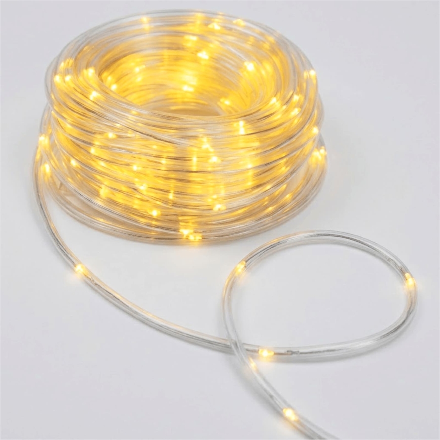 Aigostar - LED Външна коледна гирлянда 100xLED/8 функции 3xAA 10,3m IP44 топла бяла