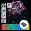 Aigostar - LED външна коледна гирлянда 100xLED/8 функции 3xAA 5,3 м IP44 многоцветна