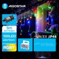 Aigostar - LED Външна коледна гирлянда 100xLED/8 функции 8x0,6m IP44 многоцветна