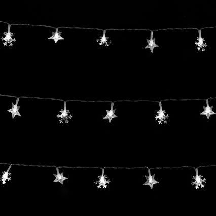 Aigostar - LED Външен коледен гирлянд 100xLED/8 функции 3xAA 10 m IP44 студено бяло