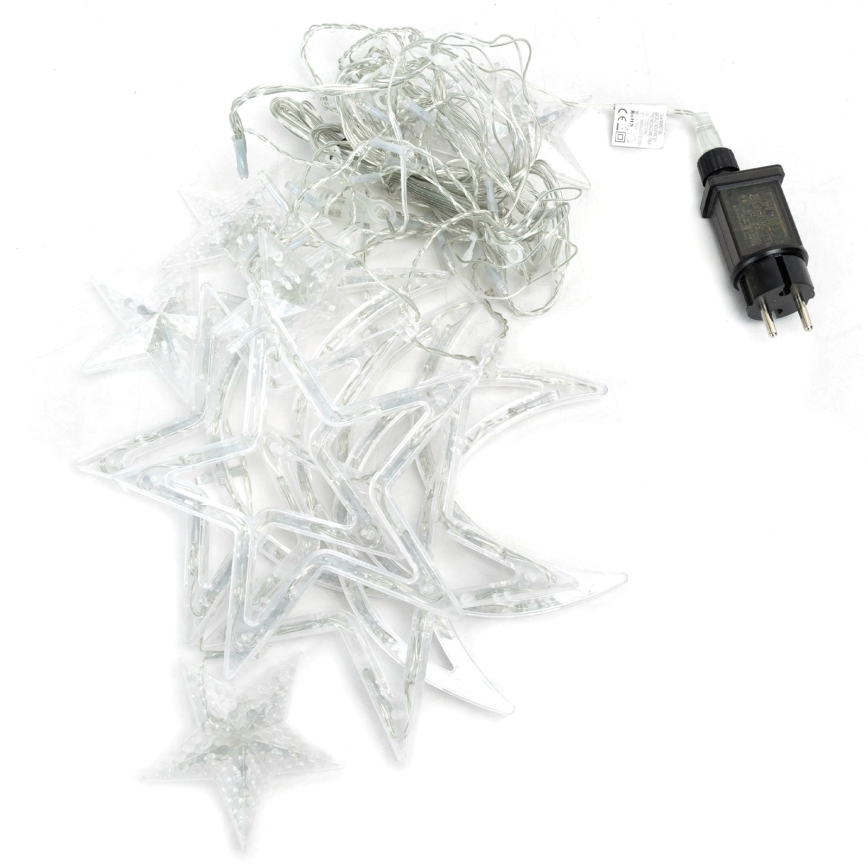 Aigostar - Външна LED коледна гирлянда 120xLED/6W/230V/8 функции 3x0,6m IP44 студено бяла + дистанционно управление