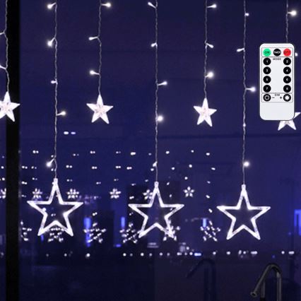 Aigostar - LED външна коледна гирлянда 120xLED/8 функции 3x0,6 m IP44 студено бяла + дистанционно управление