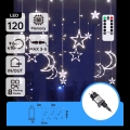 Aigostar - LED външна коледна гирлянда 120xLED/6W/230V/8 режима 3x0,6m IP44 студено бяло + с дистанционно управление