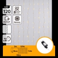 Aigostar - LED външна коледна гирлянда 120xLED/8 функции 3,9x1,2m IP44 топла бяла
