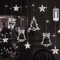 Aigostar - LED външна коледна гирлянда 120xLED/8 функции 3x0,6m IP44 студено бяло + дистанционно управление