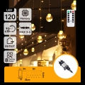 Aigostar - LED външна коледна гирлянда 120xLED/8 функции 3x0,6m IP44 топло бяло + дистанционно управление