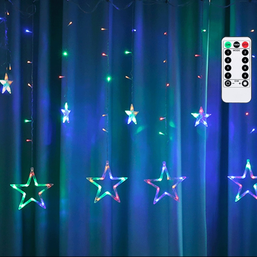 Aigostar - LED външен коледен гирлянд 120xLED/8 функции 6x0,6m IP44 многоцветен + дистанционно управление