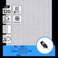 Aigostar - LED външна коледна гирлянда 120xLED/8 режима 3,9x1,2m IP44 студено бяло