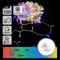 Aigostar -LED Външна коледна гирлянда 150xLED/8 функции 3xAA 15,3m IP44 многоцветна