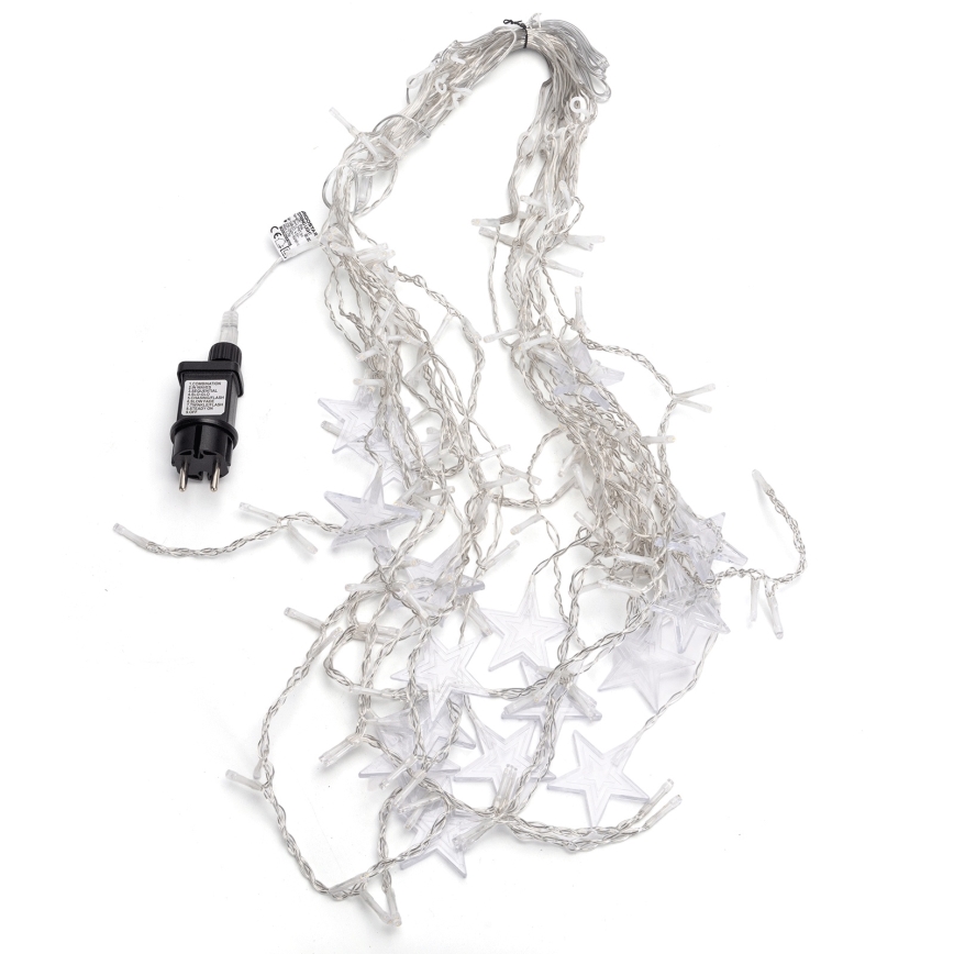 Aigostar - LED външна коледна гирлянда 168xLED/8 функции 3x1,5m IP44 топли бели звезди