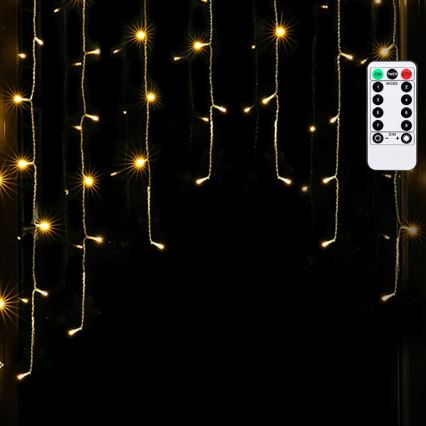Aigostar - LED външна коледна гирлянда 200xLED/6W/230V/8 функции 3x1m IP44 топла бяла + дистанционно управление