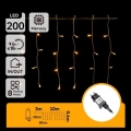 Aigostar - LED Външна коледна гирлянда 200xLED/8 функции 10x0,4m IP44 топла бяла