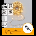 Aigostar - LED външна коледна гирлянда 200xLED/8 функции 13m IP44 топла бяла