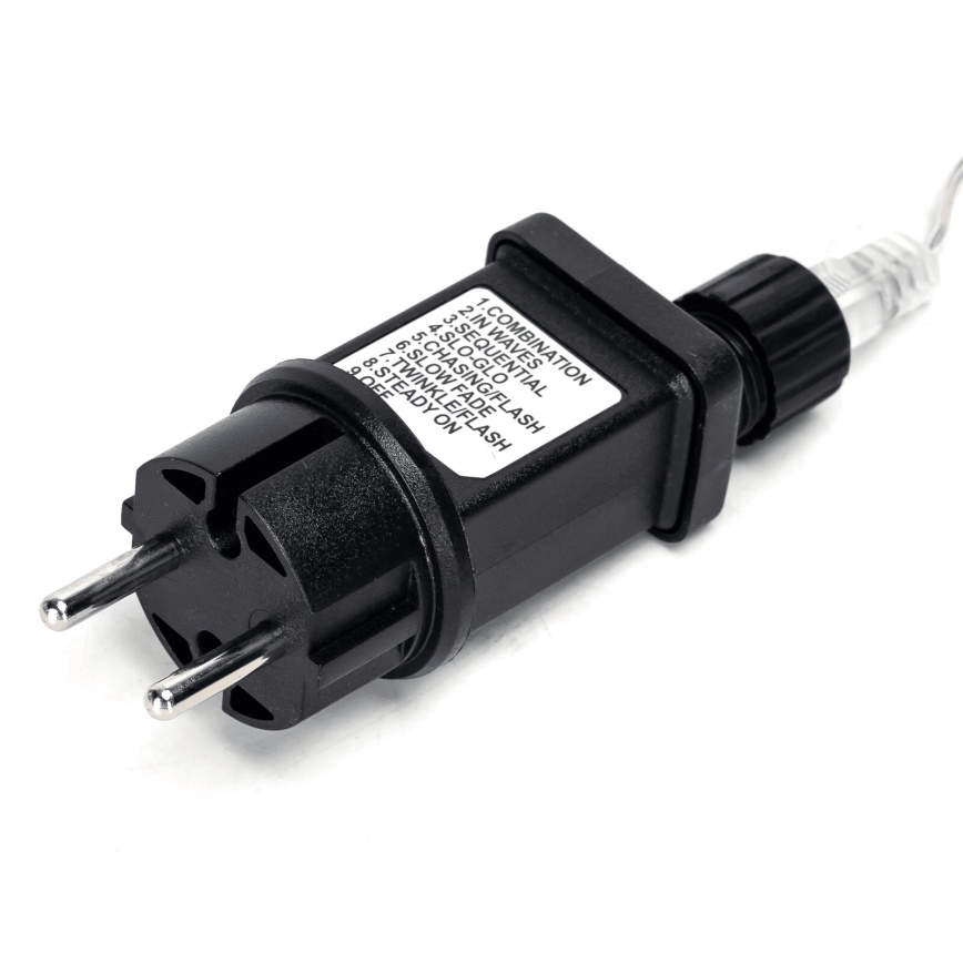 Aigostar - LED външна коледна гирлянда 200xLED/8 функции, 23 m, IP44, студено бяло