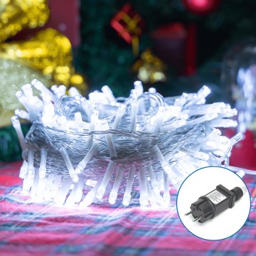 Aigostar - LED външна коледна гирлянда 200xLED/8 функции 23m IP44 студено бяло