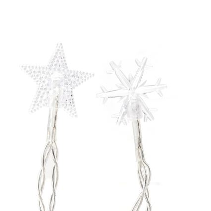 Aigostar - LED външна коледна гирлянда 25xLED/8 функции 3xAA 2,5 m IP44 студено бяла