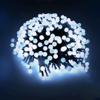 Aigostar - LED външен коледен гирлянд 25xLED/8 функции 3xAA 2,8m IP44 студено бял