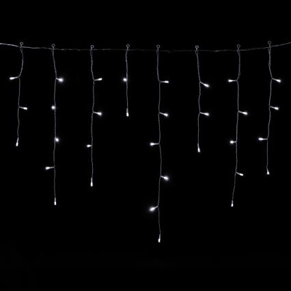 Aigostar - LED външен коледен гирлянд 300xLED/8 функции 3xAA 18x0,6 m IP44 студено бяло