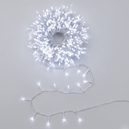Aigostar - LED външна коледна гирлянда 300xLED/8 функции 18m IP44 студено бяла