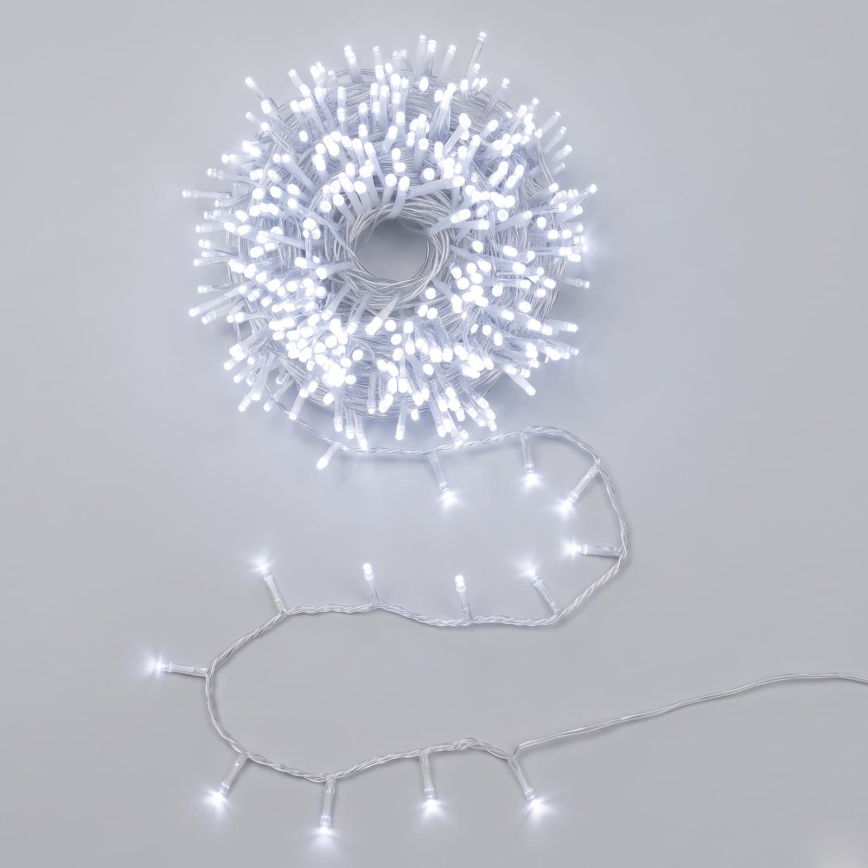 Aigostar - LED външна коледна гирлянда 300xLED/8 функции 18m IP44 студено бяла