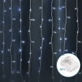 Aigostar - LED външна коледна гирлянда 300xLED/8 функции 3xAA 6x2m IP44 студено бяло