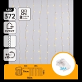 Aigostar - LED външна коледна гирлянда 372xLED/8 функции 3xAA 6x1,2m IP44 топла бяла