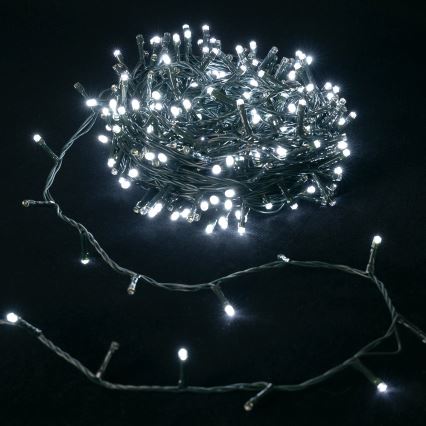 Aigostar - LED външна коледна гирлянда 500xLED/8 функции 4xAA 25,3 m IP44 студено бяло
