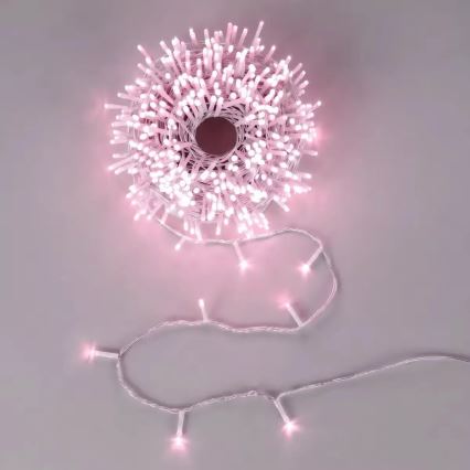 Aigostar - LED външна коледна гирлянда 500xLED/8 функции 53m IP44 розова