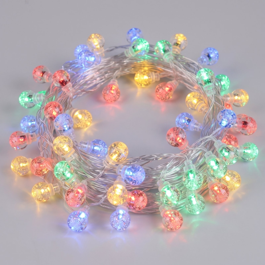 Aigostar - LED външна коледна гирлянда 50xLED/8 функции 8m IP44 многоцветна