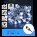 Aigostar - LED външна коледна гирлянда 50xLED/8 функции 8m IP44 студено бяла