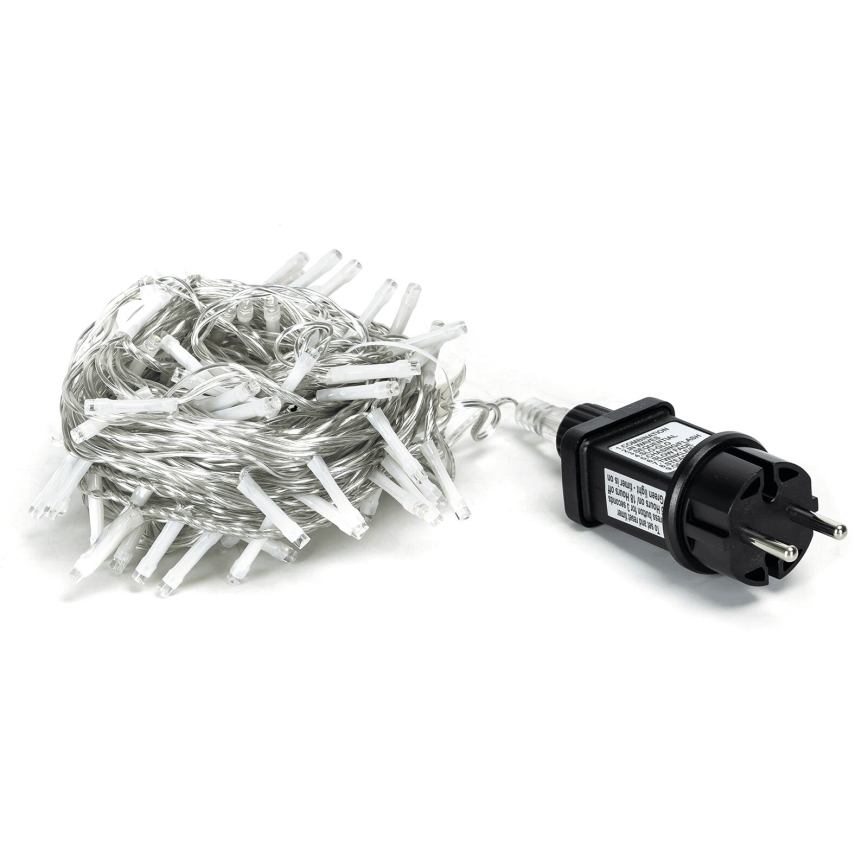 Aigostar - LED външна коледна гирлянда 50xLED/8 функции 8m IP44 студено бяло