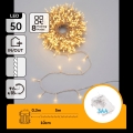Aigostar - LED външна коледна гирлянда 50xLED/8 режима 3xAA 5,3m IP44 топла бяла