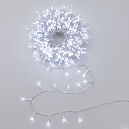 Aigostar - LED външна коледна гирлянда 600xLED/8 функции 33m IP44 студено бяло
