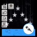 Aigostar - LED външна коледна гирлянда 70xLED 1,2x1m IP44 студено бели звезди