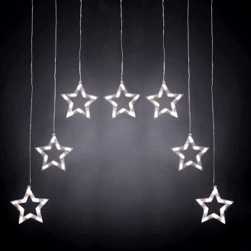 Aigostar - LED външна коледна гирлянда 70xLED 1,2x1m IP44 студено бели звезди