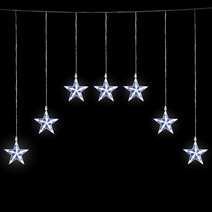 Aigostar - LED външна коледна гирлянда 70xLED 1,2x1m IP44 студено бяло звезди